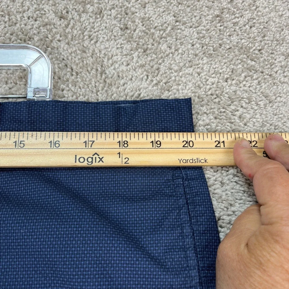 Banana Republic Aiden Club Short Mens 38 Navy Blue Flat Front Textured Stretch